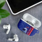 Custom Afro-Haiti Football AirPods Case 2026 Grenadye Alaso Blue Version - African Pride