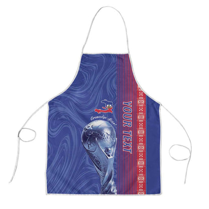 Custom Afro-Haiti Football Apron 2026 Grenadye Alaso Blue Version - African Pride