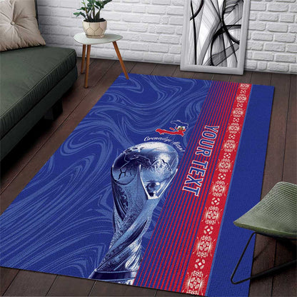 Custom Afro-Haiti Football Area Rug 2026 Grenadye Alaso Blue Version - African Pride