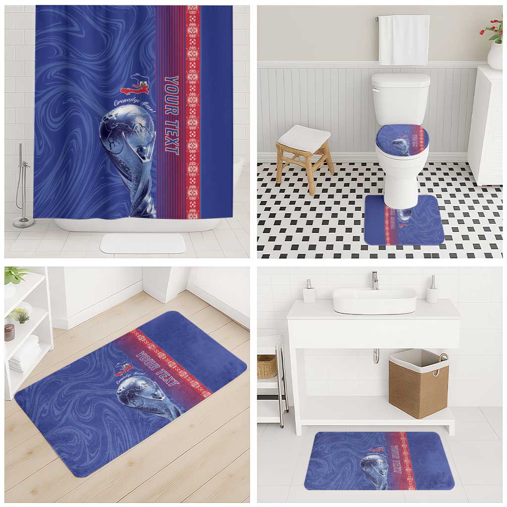 Custom Afro-Haiti Football Bathroom Set 2026 Grenadye Alaso Blue Version - African Pride