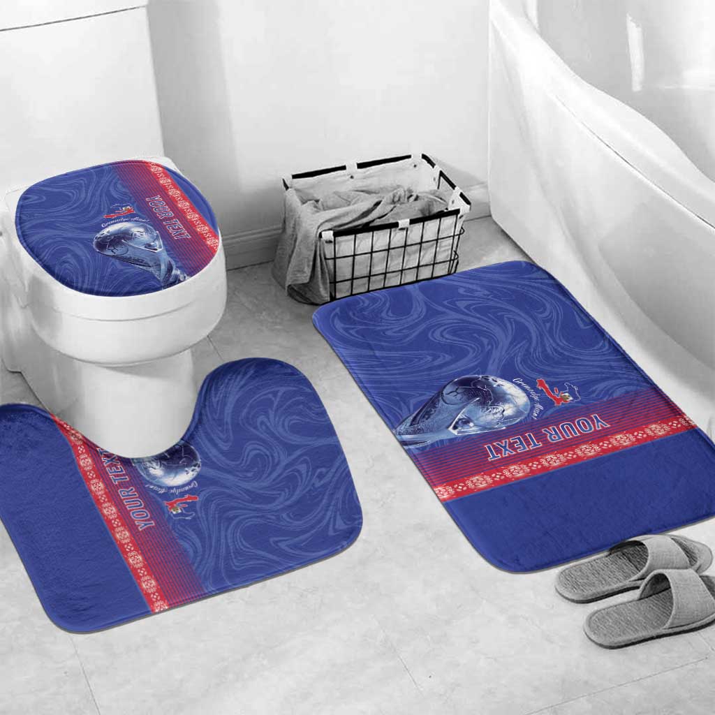 Custom Afro-Haiti Football Bathroom Set 2026 Grenadye Alaso Blue Version - African Pride