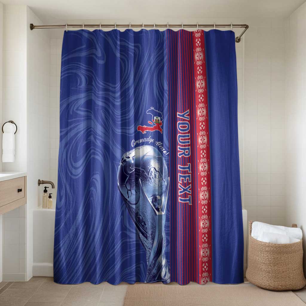 Custom Afro-Haiti Football Bathroom Set 2026 Grenadye Alaso Blue Version - African Pride