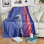 Custom Afro-Haiti Football Blanket 2026 Grenadye Alaso Blue Version - African Pride