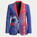 Custom Afro-Haiti Football Blazer 2026 Grenadye Alaso Blue Version - African Pride