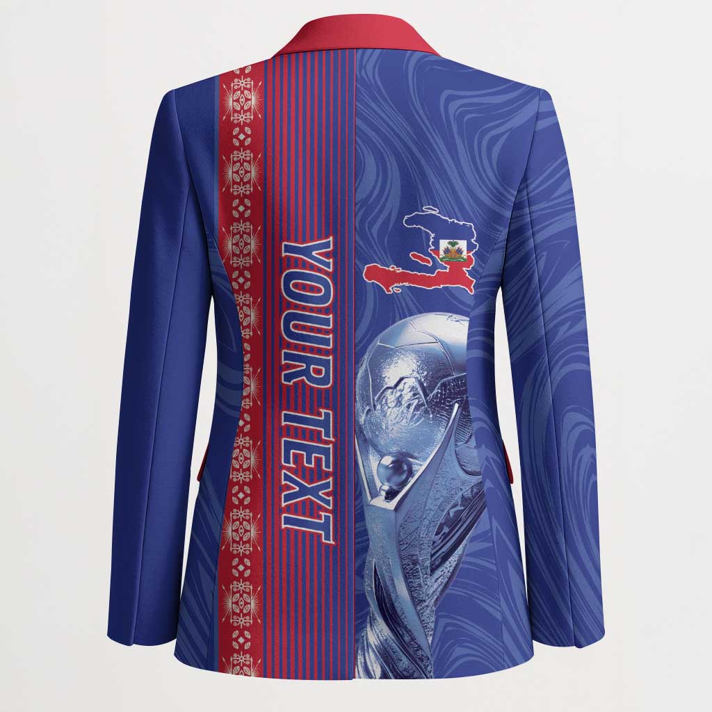 Custom Afro-Haiti Football Blazer 2026 Grenadye Alaso Blue Version - African Pride