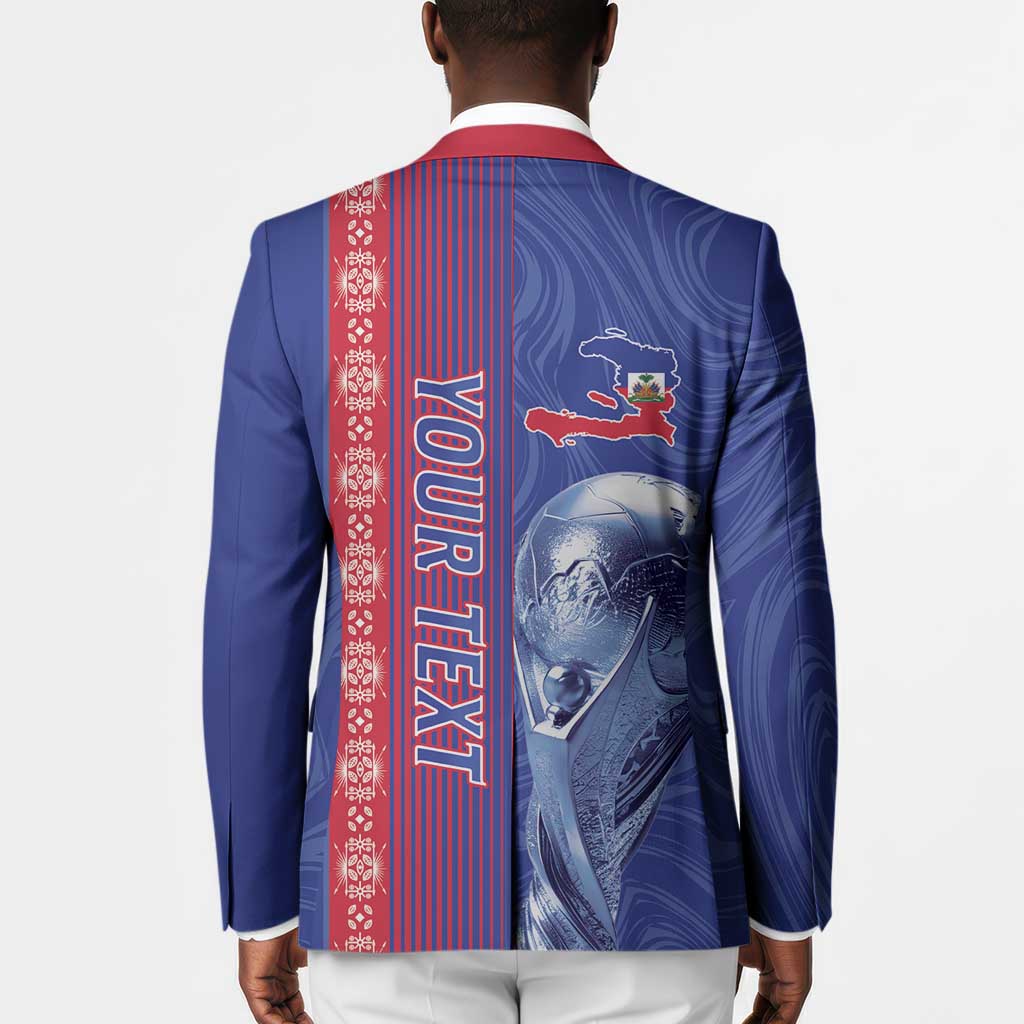Custom Afro-Haiti Football Blazer 2026 Grenadye Alaso Blue Version - African Pride