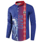 Custom Afro-Haiti Football Button Sweatshirt 2026 Grenadye Alaso Blue Version