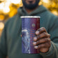 Custom Afro-Haiti Football 4 in 1 Can Cooler Tumbler 2026 Grenadye Alaso Blue Version - African Pride