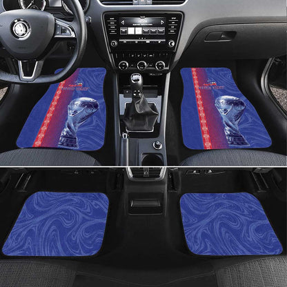 Custom Afro-Haiti Football Car Mats 2026 Grenadye Alaso Blue Version - African Pride