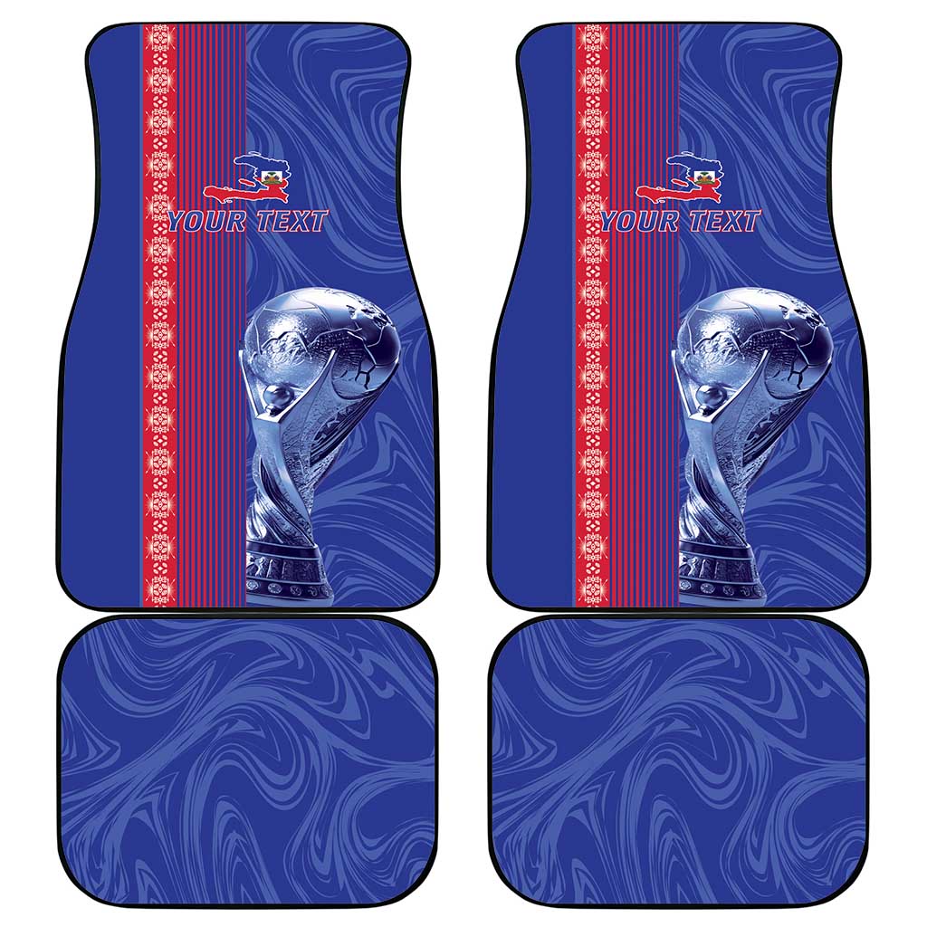 Custom Afro-Haiti Football Car Mats 2026 Grenadye Alaso Blue Version - African Pride
