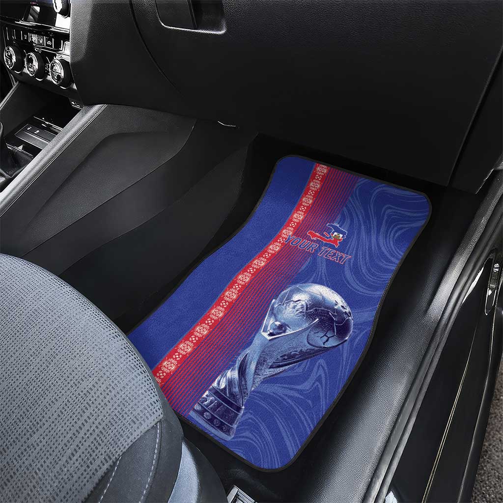 Custom Afro-Haiti Football Car Mats 2026 Grenadye Alaso Blue Version - African Pride