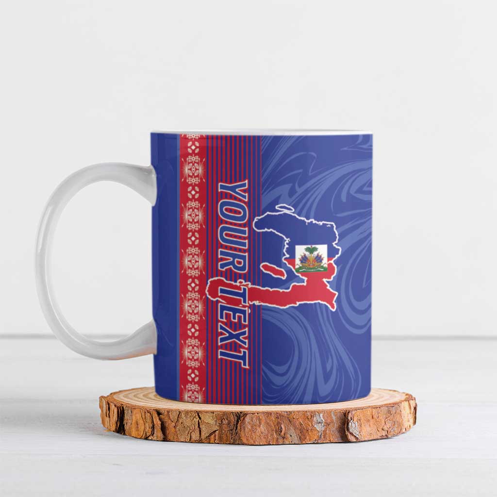 Custom Afro-Haiti Football Ceramic Mug 2026 Grenadye Alaso Blue Version - African Pride