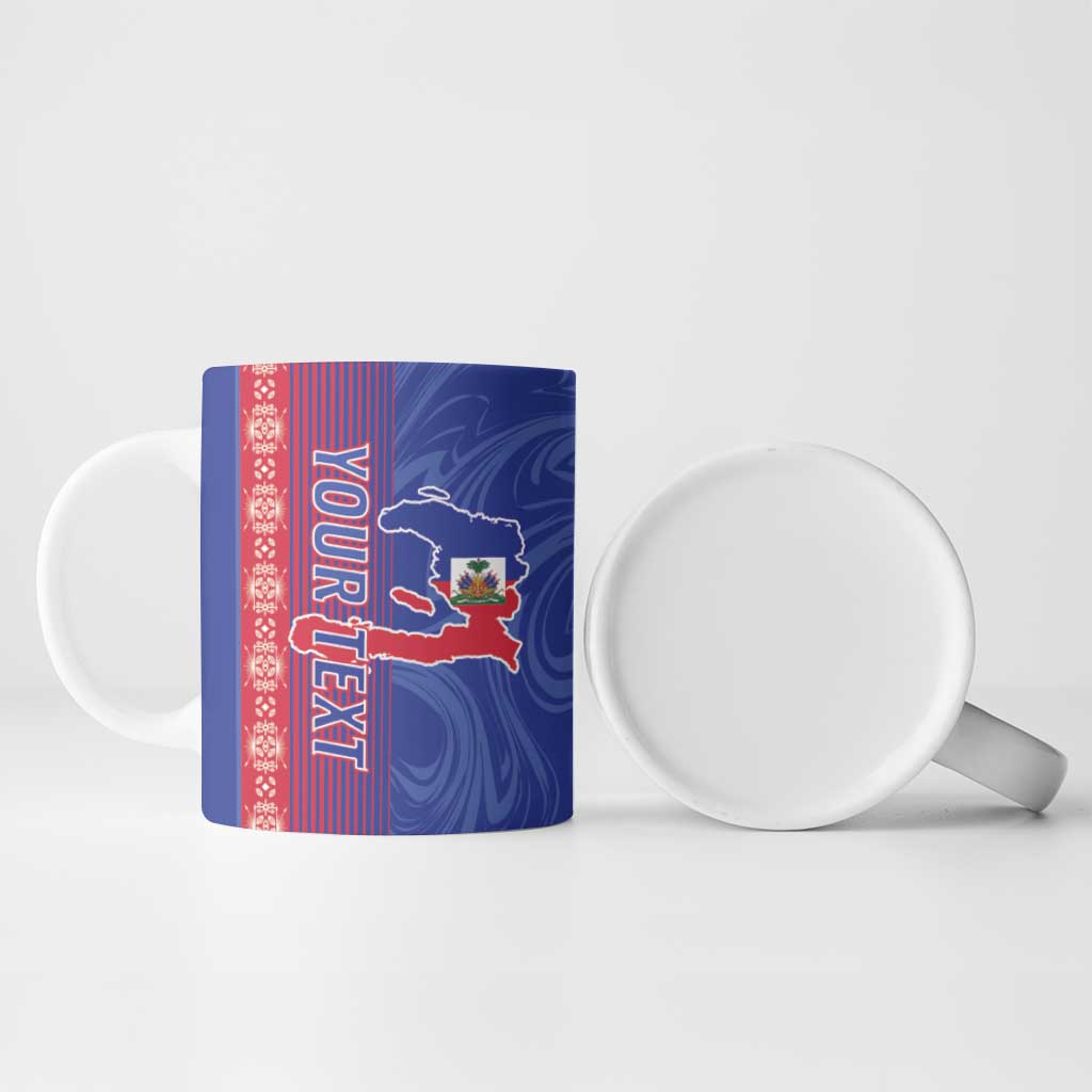 Custom Afro-Haiti Football Ceramic Mug 2026 Grenadye Alaso Blue Version - African Pride