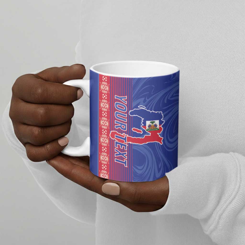 Custom Afro-Haiti Football Ceramic Mug 2026 Grenadye Alaso Blue Version - African Pride