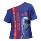 Custom Afro-Haiti Football Cross Shoulder Shirt 2026 Grenadye Alaso Blue Version - African Pride
