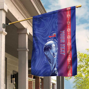 Custom Afro-Haiti Football Garden Flag 2026 Grenadye Alaso Blue Version - African Pride
