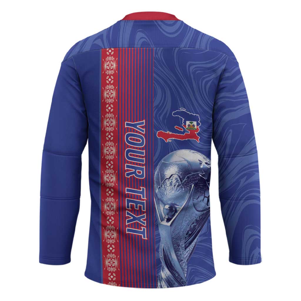 Custom Afro-Haiti Football Hockey Jersey 2026 Grenadye Alaso Blue Version - African Pride