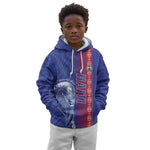 Custom Afro-Haiti Football Kid Hoodie 2026 Grenadye Alaso Blue Version - African Pride