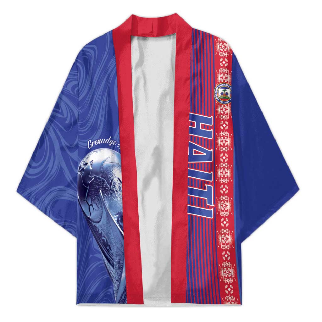 Custom Afro-Haiti Football Kimono 2026 Grenadye Alaso Blue Version - African Pride