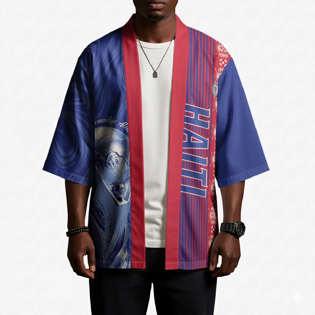 Custom Afro-Haiti Football Kimono 2026 Grenadye Alaso Blue Version - African Pride