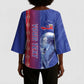 Custom Afro-Haiti Football Kimono Sleeve Blouse 2026 Grenadye Alaso Blue Version - African Pride