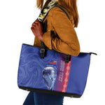 Custom Afro-Haiti Football Leather Tote Bag 2026 Grenadye Alaso Blue Version - African Pride