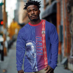 Custom Afro-Haiti Football Long Sleeve Shirt 2026 Grenadye Alaso Blue Version - African Pride