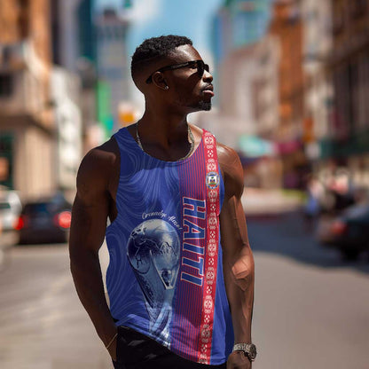 Custom Afro-Haiti Football Men Tank Top 2026 Grenadye Alaso Blue Version - African Pride