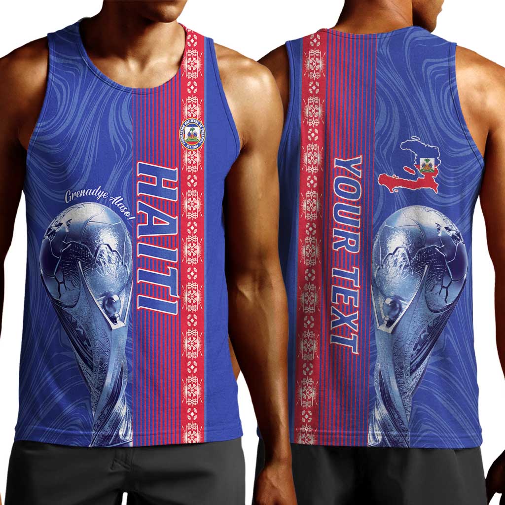 Custom Afro-Haiti Football Men Tank Top 2026 Grenadye Alaso Blue Version - African Pride