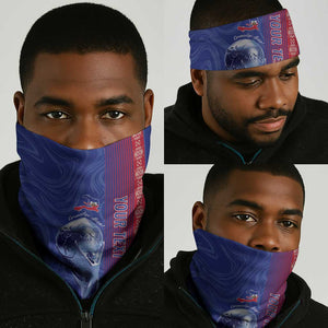 Custom Afro-Haiti Football Neck Gaiter 2026 Grenadye Alaso Blue Version - African Pride