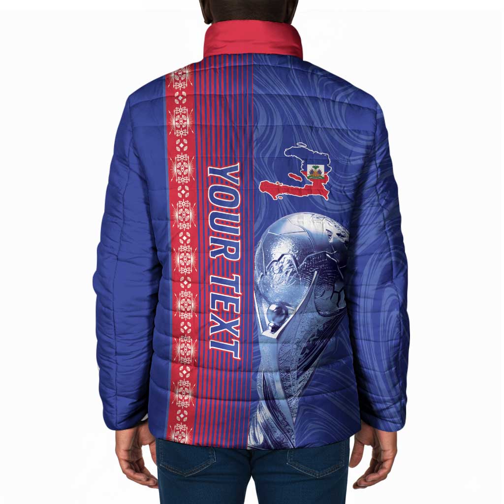 Custom Afro-Haiti Football Padded Jacket 2026 Grenadye Alaso Blue Version - African Pride