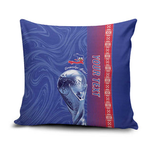 Custom Afro-Haiti Football Pillow Cover 2026 Grenadye Alaso Blue Version - African Pride