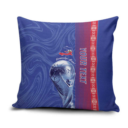 Custom Afro-Haiti Football Pillow Cover 2026 Grenadye Alaso Blue Version - African Pride