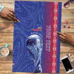 Custom Afro-Haiti Football Puzzle 2026 Grenadye Alaso Blue Version - African Pride