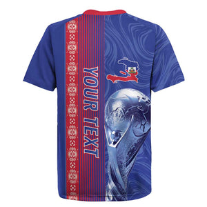 Custom Afro-Haiti Football Rugby Jersey 2026 Grenadye Alaso Blue Version LT14