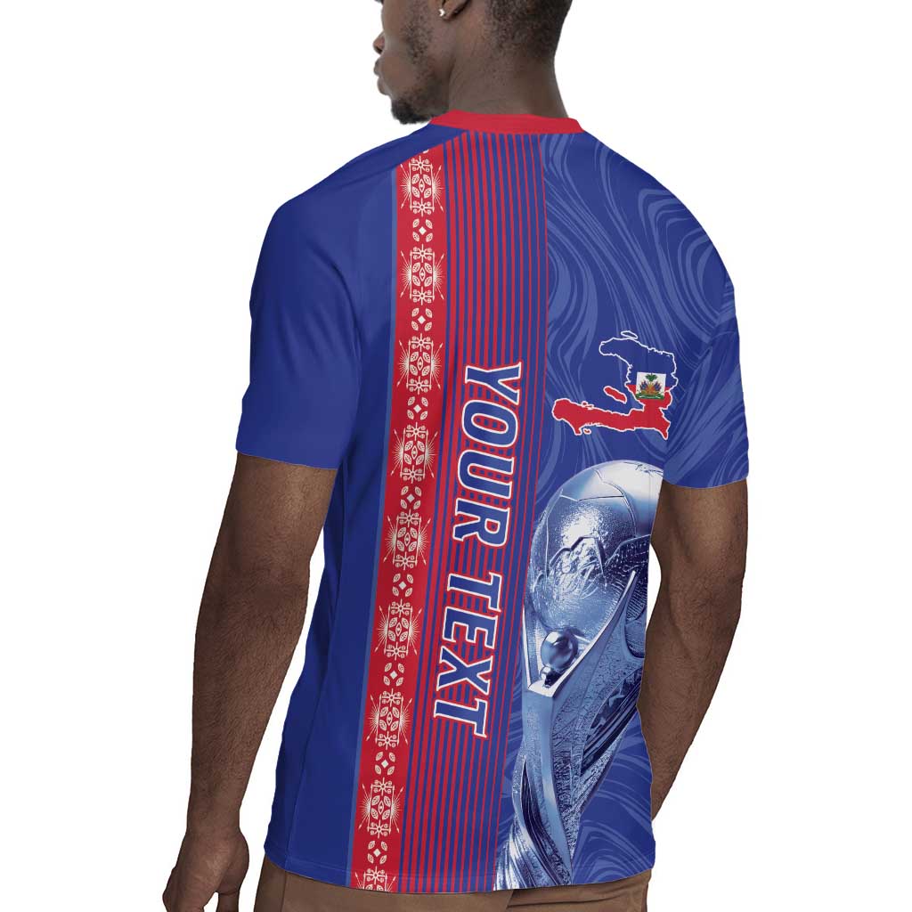 Custom Afro-Haiti Football Rugby Jersey 2026 Grenadye Alaso Blue Version LT14