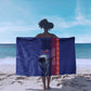 Custom Afro-Haiti Football Sarong 2026 Grenadye Alaso Blue Version - African Pride