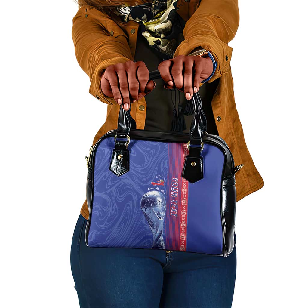 Custom Afro-Haiti Football Shoulder Handbag 2026 Grenadye Alaso Blue Version - African Pride