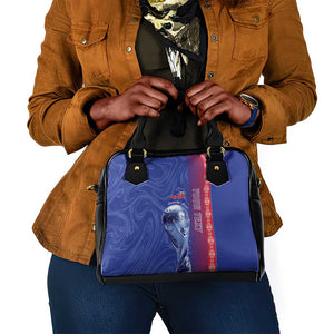 Custom Afro-Haiti Football Shoulder Handbag 2026 Grenadye Alaso Blue Version - African Pride