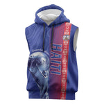 Custom Afro-Haiti Football Sleeveless Hoodie 2026 Grenadye Alaso Blue Version - African Pride