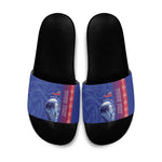 Custom Afro-Haiti Football Slide Sandals 2026 Grenadye Alaso Blue Version - African Pride
