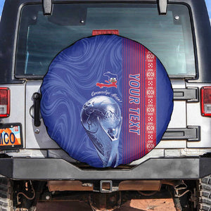 Custom Afro-Haiti Football Spare Tire Cover 2026 Grenadye Alaso Blue Version - African Pride