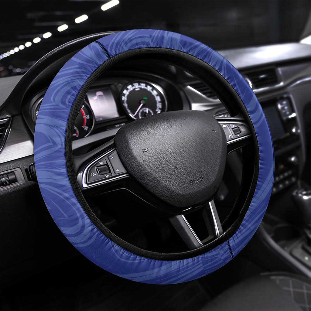 Afro-Haiti Football Steering Wheel Cover 2026 Grenadye Alaso Blue Version - African Pride