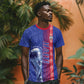 Custom Afro-Haiti Football T shirt 2026 Grenadye Alaso Blue Version LT14