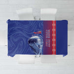 Custom Afro-Haiti Football Tablecloth 2026 Grenadye Alaso Blue Version - African Pride