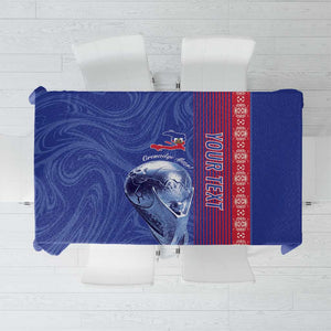 Custom Afro-Haiti Football Tablecloth 2026 Grenadye Alaso Blue Version - African Pride