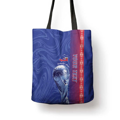 Custom Afro-Haiti Football Tote Bag 2026 Grenadye Alaso Blue Version - African Pride