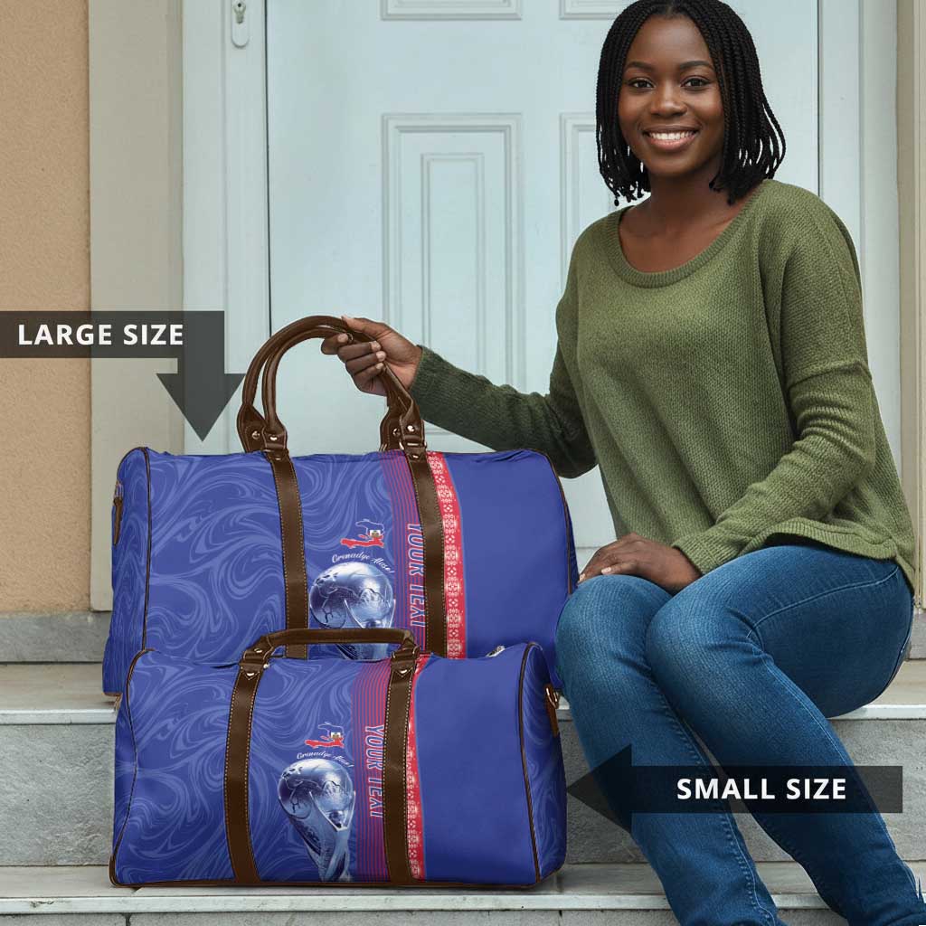 Custom Afro-Haiti Football Travel Bag 2026 Grenadye Alaso Blue Version - African Pride