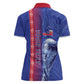Custom Afro-Haiti Football Women Polo Shirt 2026 Grenadye Alaso Blue Version LT14