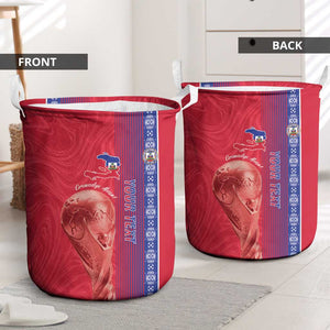 Custom Afro-Haiti Football Laundry Basket 2026 Grenadye Alaso Red Version - African Pride